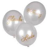 Stimmungsbild zu Luftballons "Glaube Liebe Hoffnung" 12er Pack