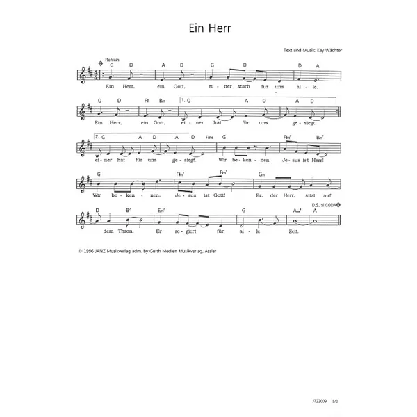 Produktbild des Artikels Ein Herr (Noten - Download)