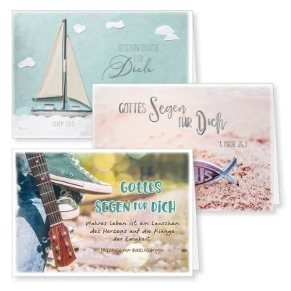 Produktbild des Artikels Faltkarten Einsegnung - 3er Set (Schreibwaren)