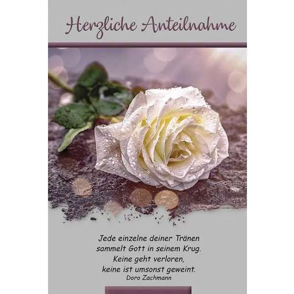 Produktbild des Artikels Faltkarte: Herzliche Anteilnahme (Schreibwaren)