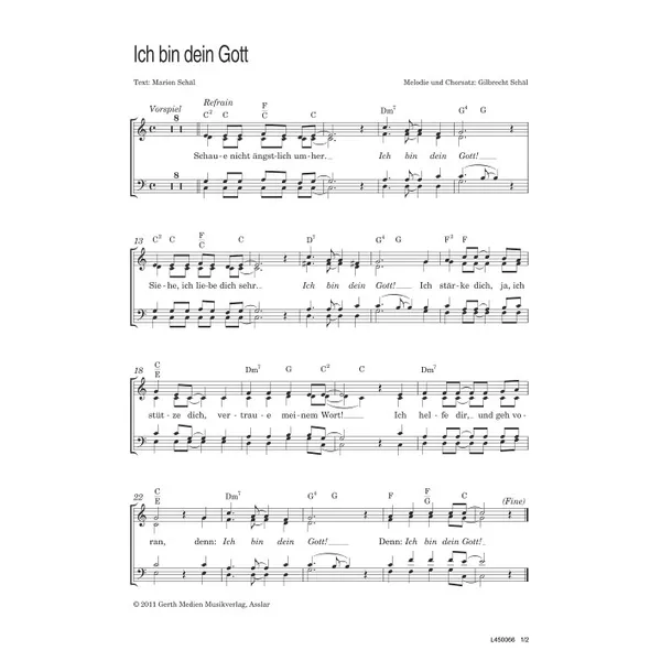 Produktbild des Artikels Ich bin dein Gott (Noten - Download)
