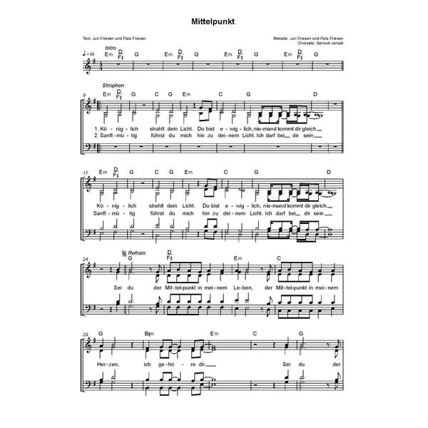 Produktbild des Artikels Mittelpunkt (Noten - Download)