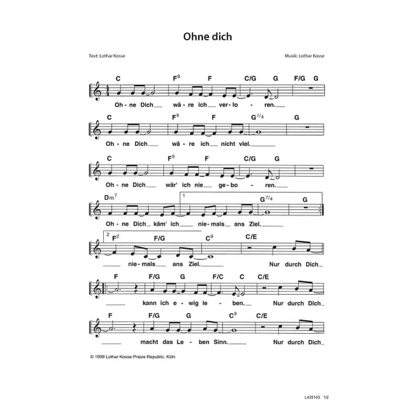Produktbild des Artikels Ohne dich (Noten - Download)