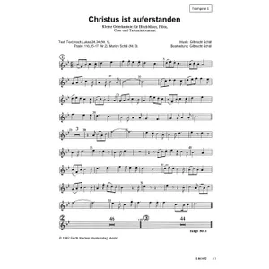 Produktbild des Artikels Christus ist auferstanden (Trompete 1) (Noten - Download)