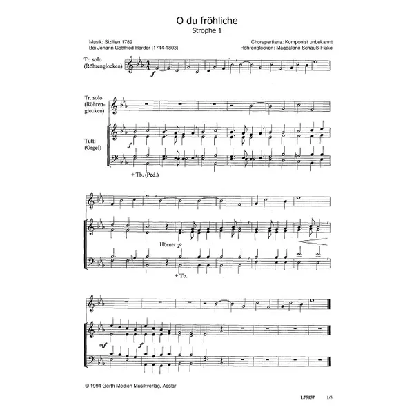 Produktbild des Artikels O du fröhliche (Noten - Download)