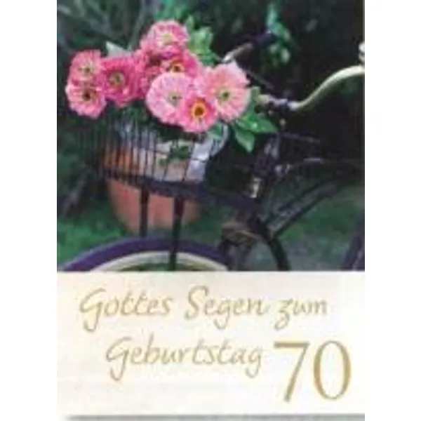 Produktbild des Artikels Gottes Segen zum Geburtstag/70 - Faltkarte (Schreibwaren)