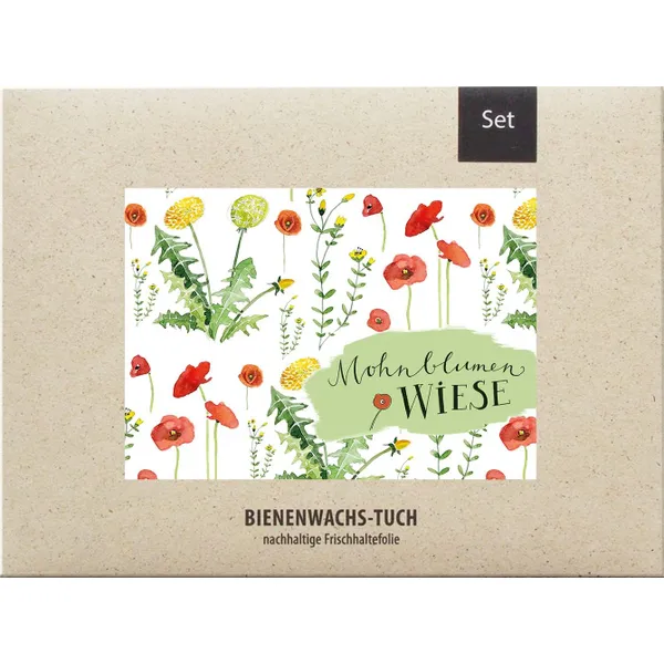 Produktbild des Artikels Bienenwachstücher Mohnblumenwiese - 2er Set ()