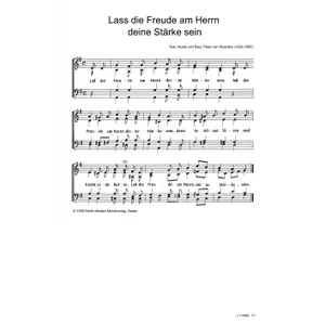 Produktbild des Artikels Lass die Freude am Herrn deine Stärke sein (Noten - Download)