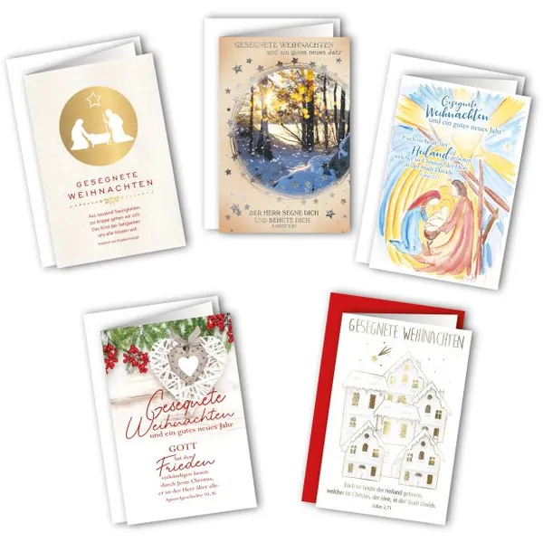 Produktbild des Artikels Faltkarten - Weihnachten 5er Set (Schreibwaren)