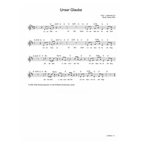 Produktbild des Artikels Unser Glaube (Noten - Download)