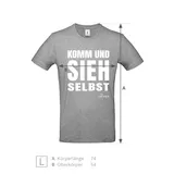 Stimmungsbild zu T-Shirt "Komm und sieh selbst" - hellgrau
