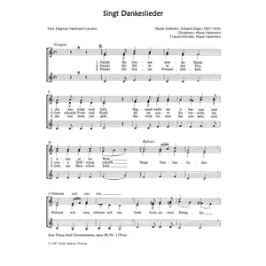 Produktbild des Artikels Singt Dankeslieder (Noten - Download)