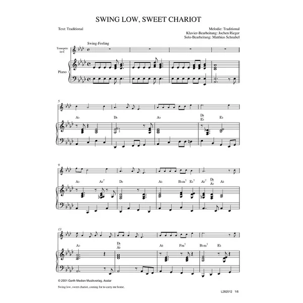 Produktbild des Artikels Swing low, sweet chariot (Noten - Download)