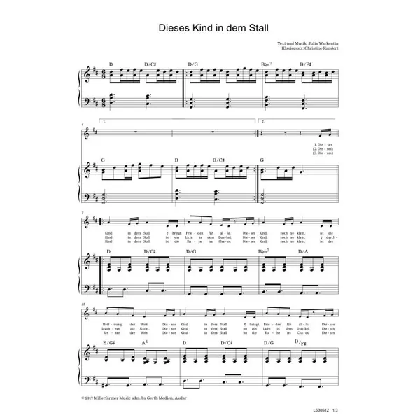 Produktbild des Artikels Dieses Kind in dem Stall (Noten - Download)