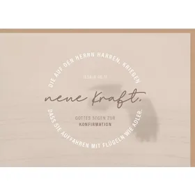 Produktbild des Artikels Faltkarten Konfirmation Jesaja 40:31 (Schreibwaren)