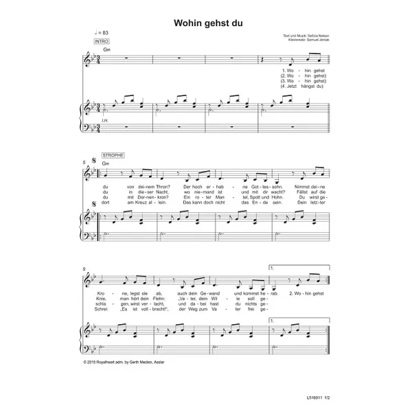 Produktbild des Artikels Wohin gehst du (Noten - Download)