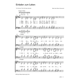 Produktbild des Artikels Einladen zum Leben (Noten - Download)