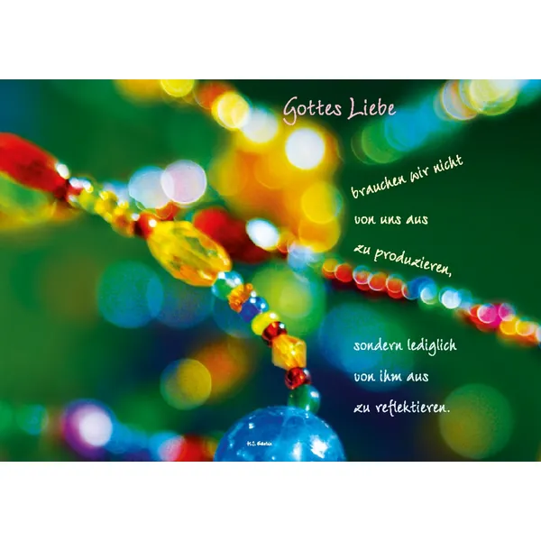 Produktbild des Artikels Postkarte "Gottes Liebe brauchen wir ..." - 5 Stück (Schreibwaren)