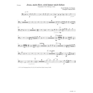 Produktbild des Artikels Jesus, mein Herr, wird immer mich lieben (Posaune) (Noten - Download)