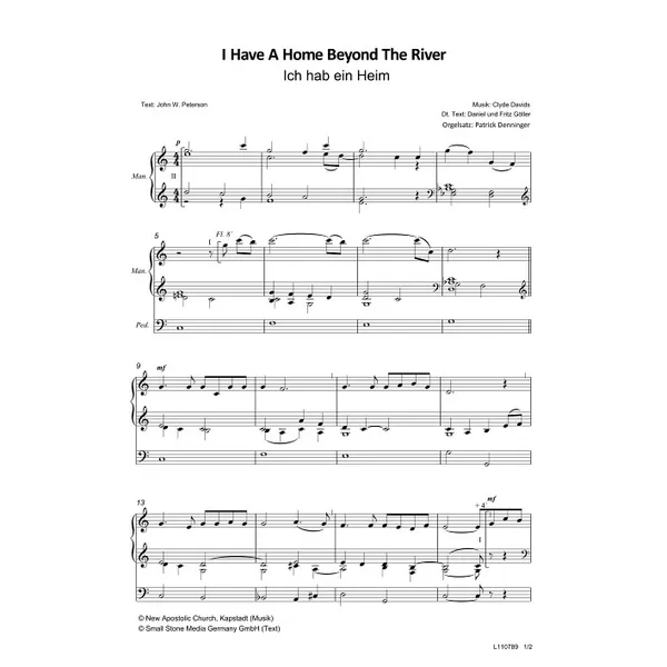 Produktbild des Artikels Ich hab ein Heim (Noten - Download)