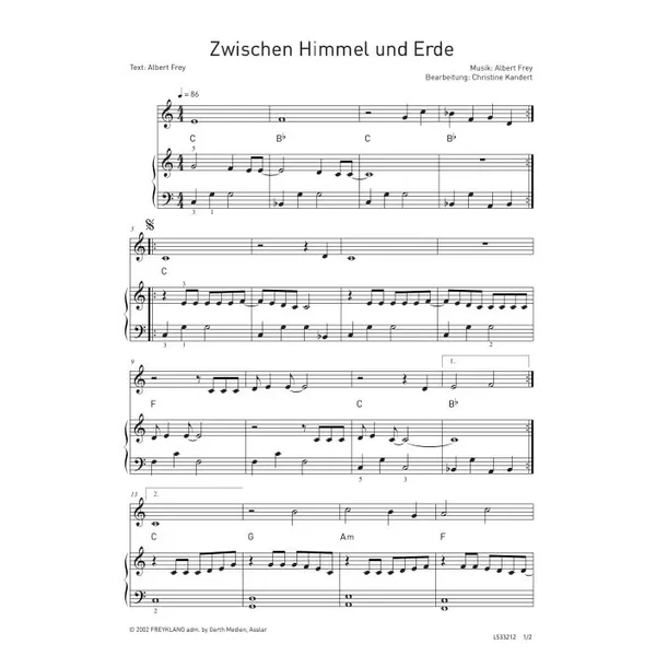 Produktbild des Artikels Zwischen Himmel und Erde (Noten - Download)