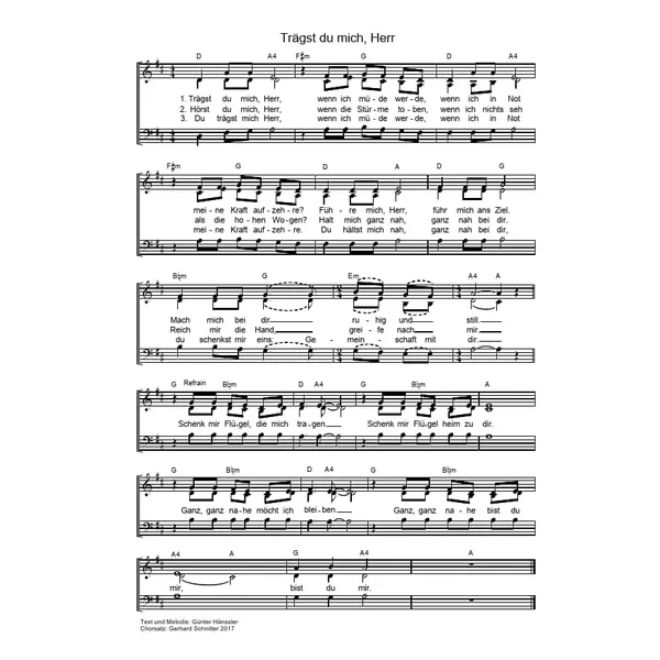 Produktbild des Artikels Trägst du mich Herr (Noten - Download)