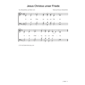 Produktbild des Artikels Jesus Christus unser Friede (Noten - Download)