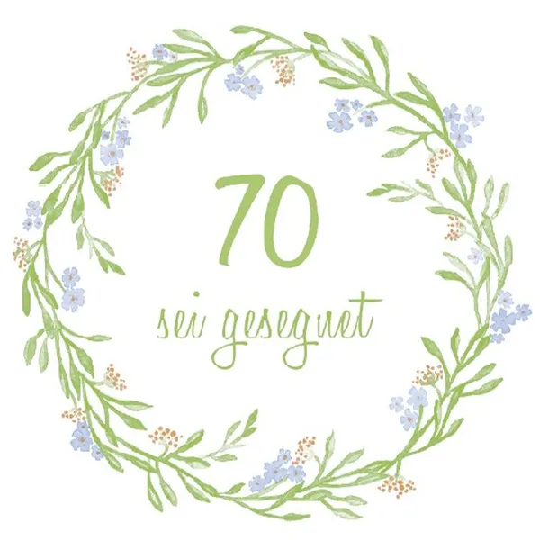 Produktbild des Artikels Serviette - 70. Geburtstag ()