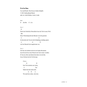 Produktbild des Artikels Frei in ihm (Noten - Download)