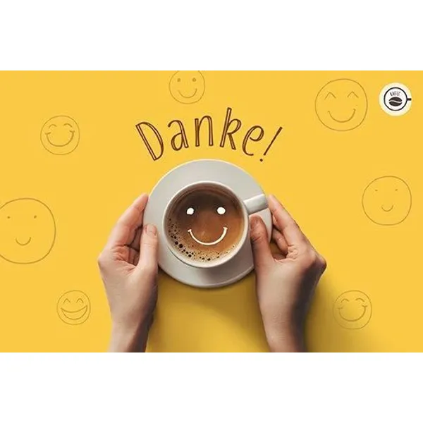 Produktbild des Artikels Kaffeekarte - Danke (Lebensmittel)