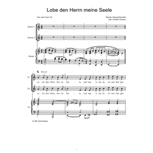 Produktbild des Artikels Lobe den Herrn meine Seele (Noten - Download)