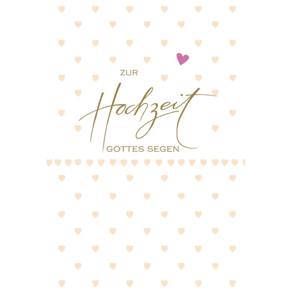 Produktbild des Artikels Faltkarte "Zur Hochzeit Gottes Segen" - 5 Stück (Schreibwaren)