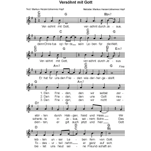 Produktbild des Artikels Versöhnt mit Gott (Noten - Download)
