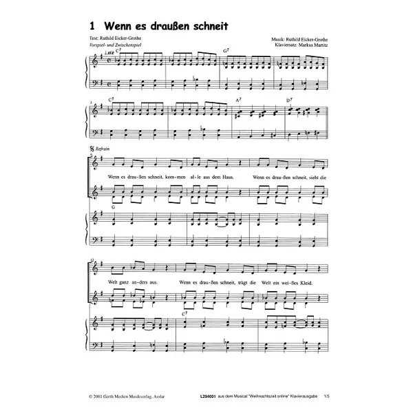 Produktbild des Artikels Wenn es draußen schneit (Noten - Download)