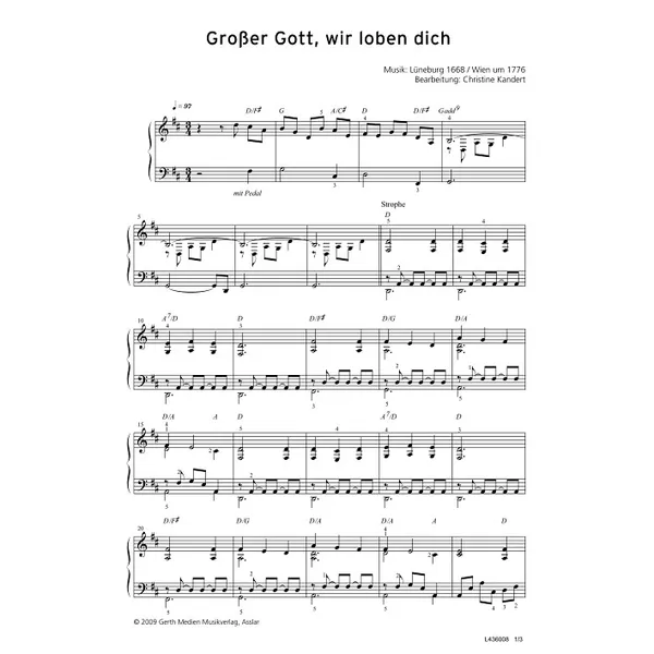 Produktbild des Artikels Großer Gott, wir loben dich (Noten - Download)
