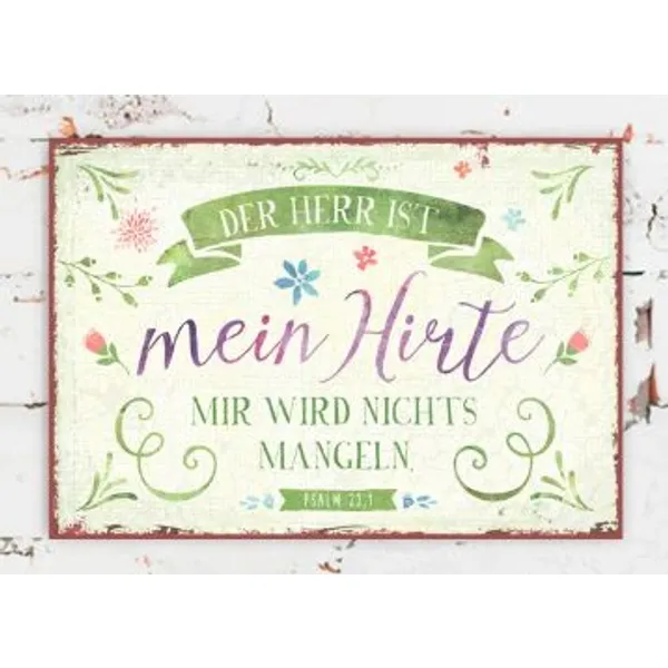 Produktbild des Artikels Metallschild klein - Mein Hirte ()