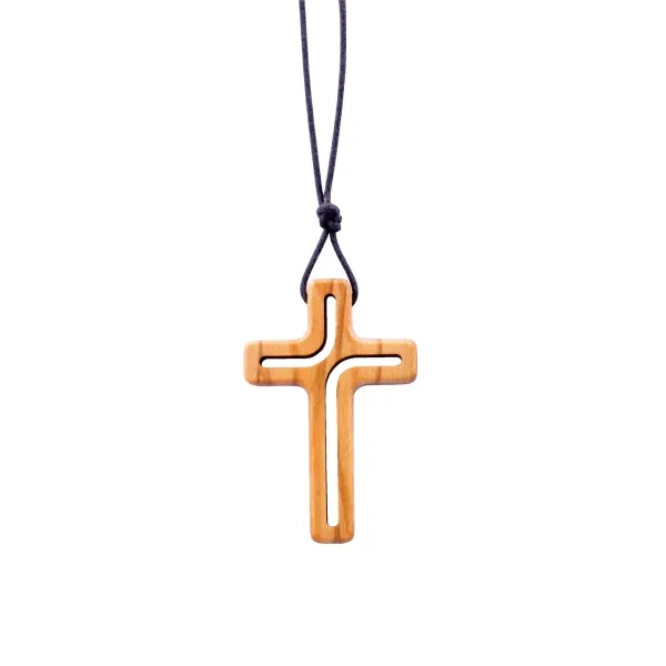 Produktbild des Artikels Halskette "Kreuz" - aus Olivenholz ()