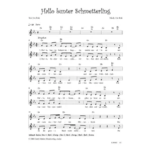 Produktbild des Artikels Hallo bunter Schmetterling (Noten - Download)