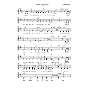 Produktbild des Artikels Jesus trägt dich (Noten - Download)
