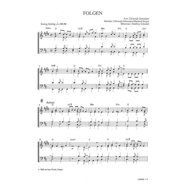 Produktbild des Artikels Folgen (Noten - Download)