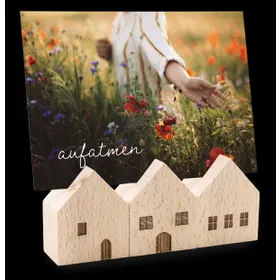 Produktbild des Artikels Holzhaus mit Kartenschlitz - 3er Set ()