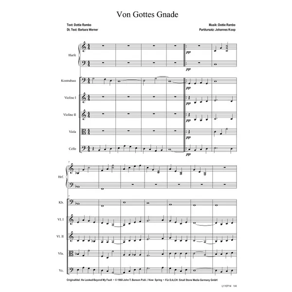 Produktbild des Artikels Von Gottes Gnade (Noten - Download)
