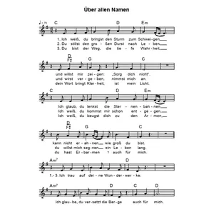Produktbild des Artikels Über allen Namen (Noten - Download)
