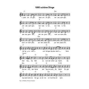 Produktbild des Artikels 1000 schöne Dinge (Noten - Download)