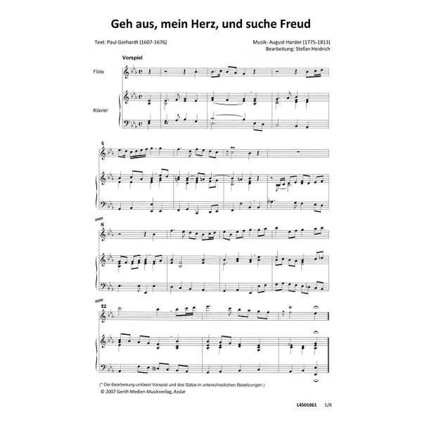 Produktbild des Artikels Geh aus, mein Herz (Noten - Download)