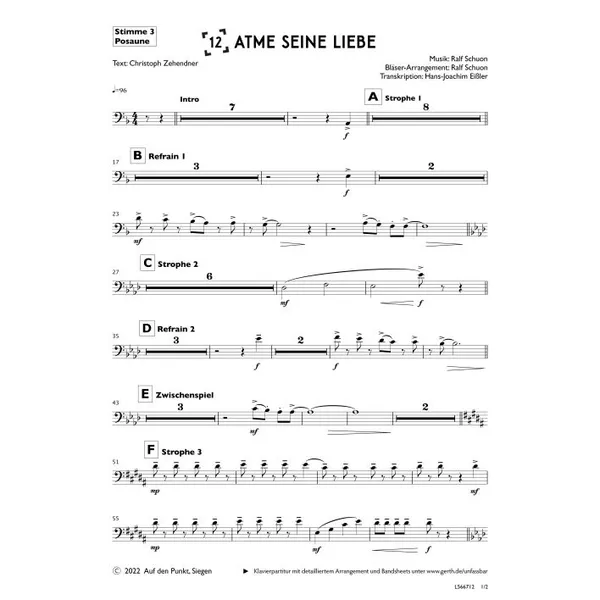 Produktbild des Artikels Atme seine Liebe (3. Posaune) (Noten - Download)