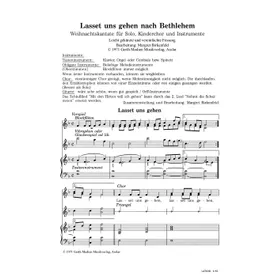 Produktbild des Artikels Lasset uns gehen nach Bethlehem (Noten - Download)
