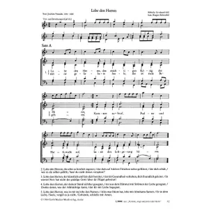 Produktbild des Artikels Lobe den Herren, den mächtigen König der Ehren (Noten - Download)