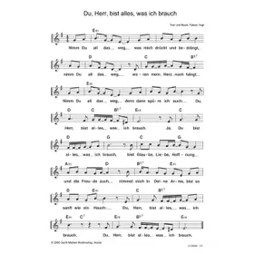 Produktbild des Artikels Du, Herr, bist alles, was ich brauch (Noten - Download)