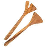 Stimmungsbild zu Salatbesteck Olivenholz "Gott sorgt für dich"